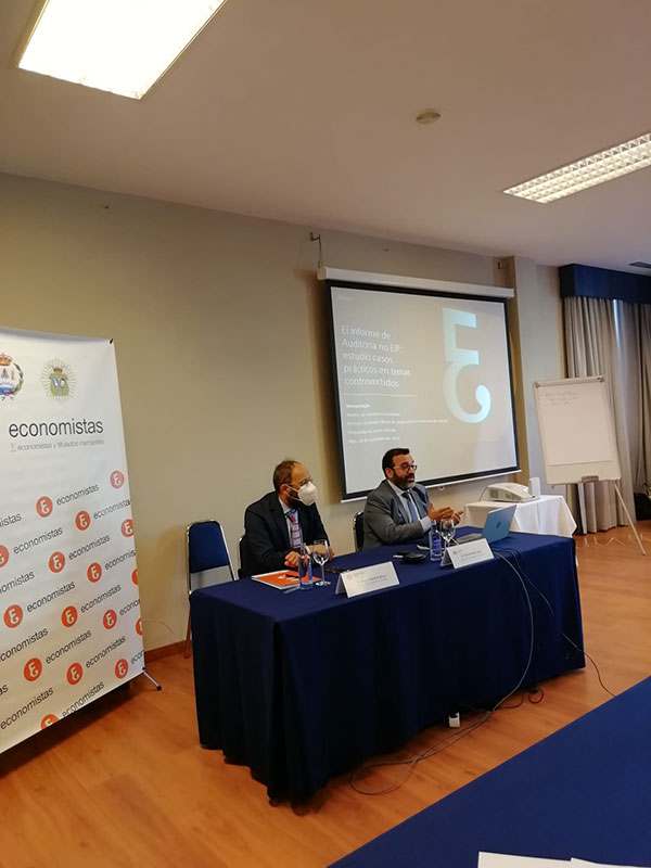 Diego Moledo y Manuel Rejon en el Día práctico del Auditor