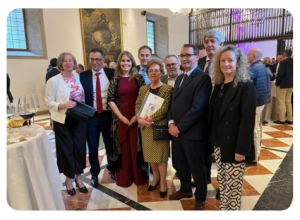 Representantes da xunta de Goberno no  acto de entrega dos Premios Profesional Colexiado 2022 da Unión Profesional de Galicia